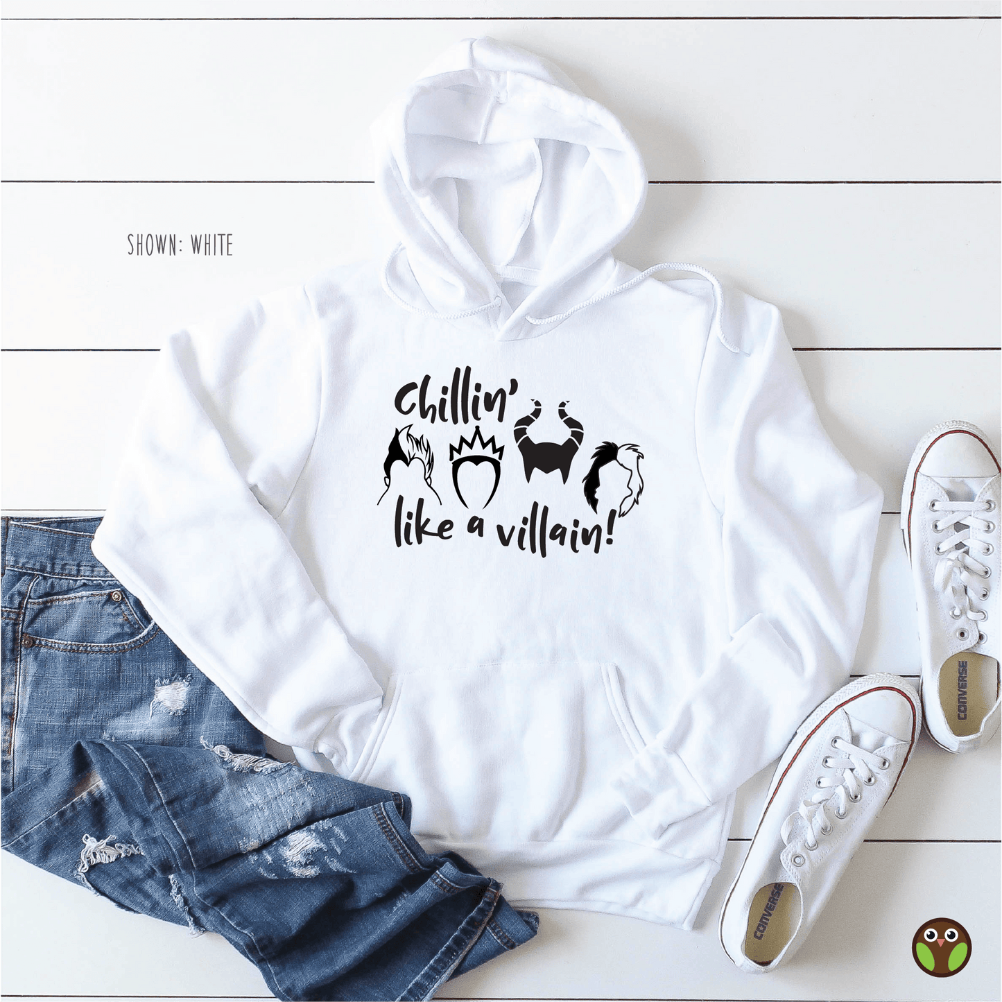 Chillin' Like A Villain - Unisex Disney Halloween Pullover Hoodie