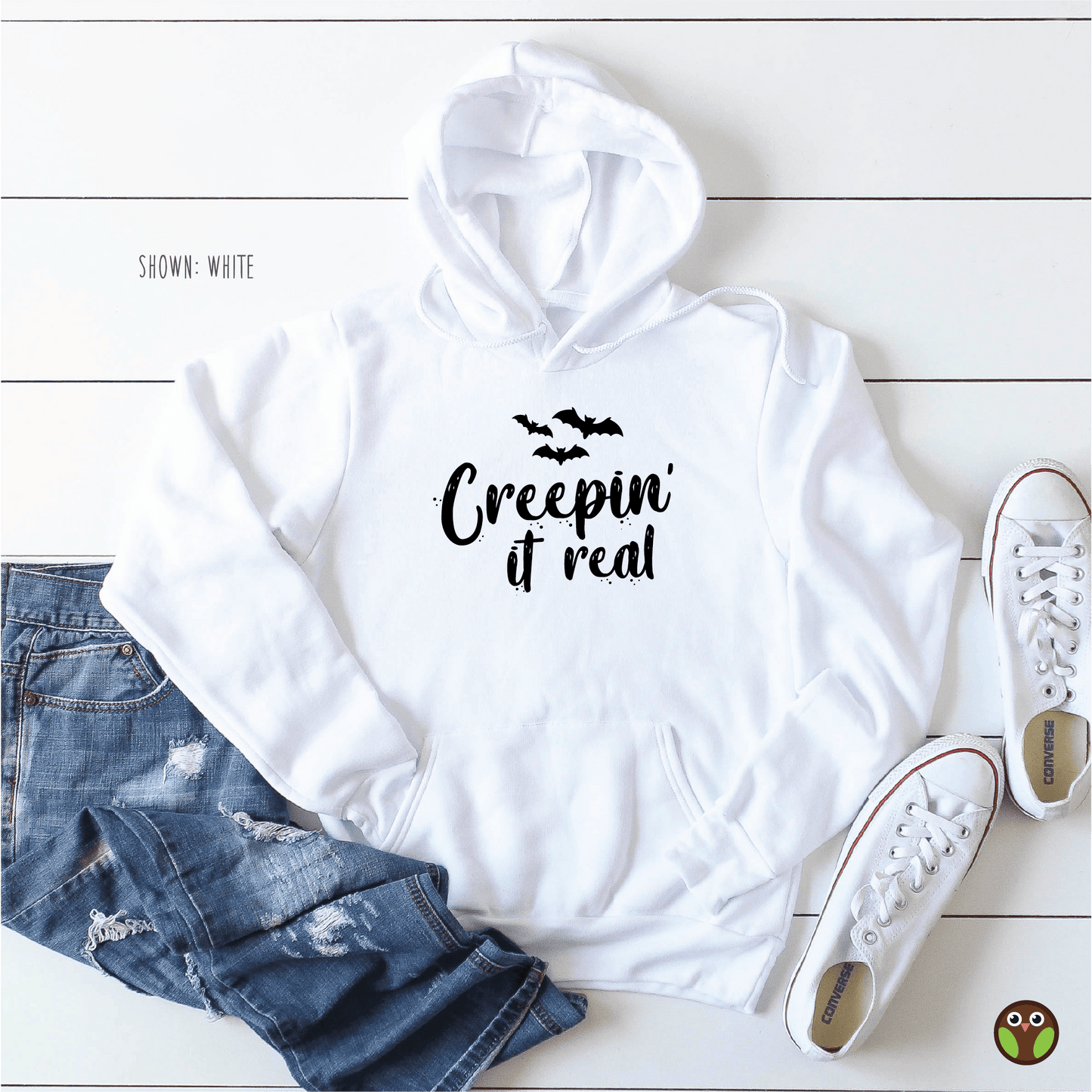 Creepin' It Real - Unisex Halloween Pullover Hoodie