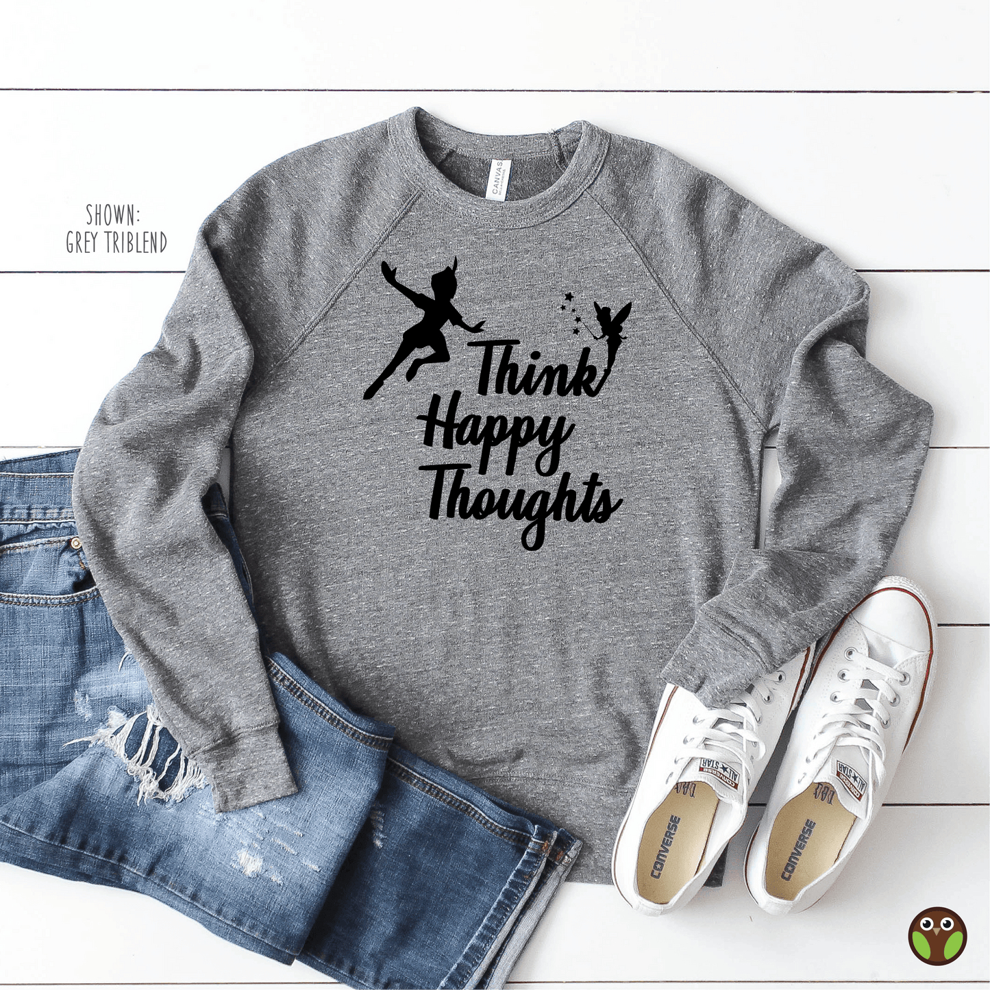 Think Happy Thoughts - Unisex Disney Pullover Sweatshirt