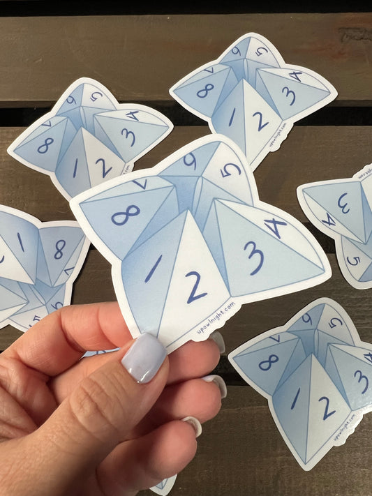 Cootie Catcher Or Fortune Teller Vinyl Sticker