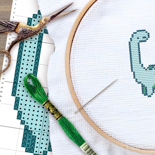 Cross Stitch Pattern - Brachiosaurus (PDF)