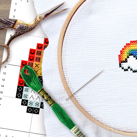 Cross Stitch Pattern - Mini Rainbow (PDF)