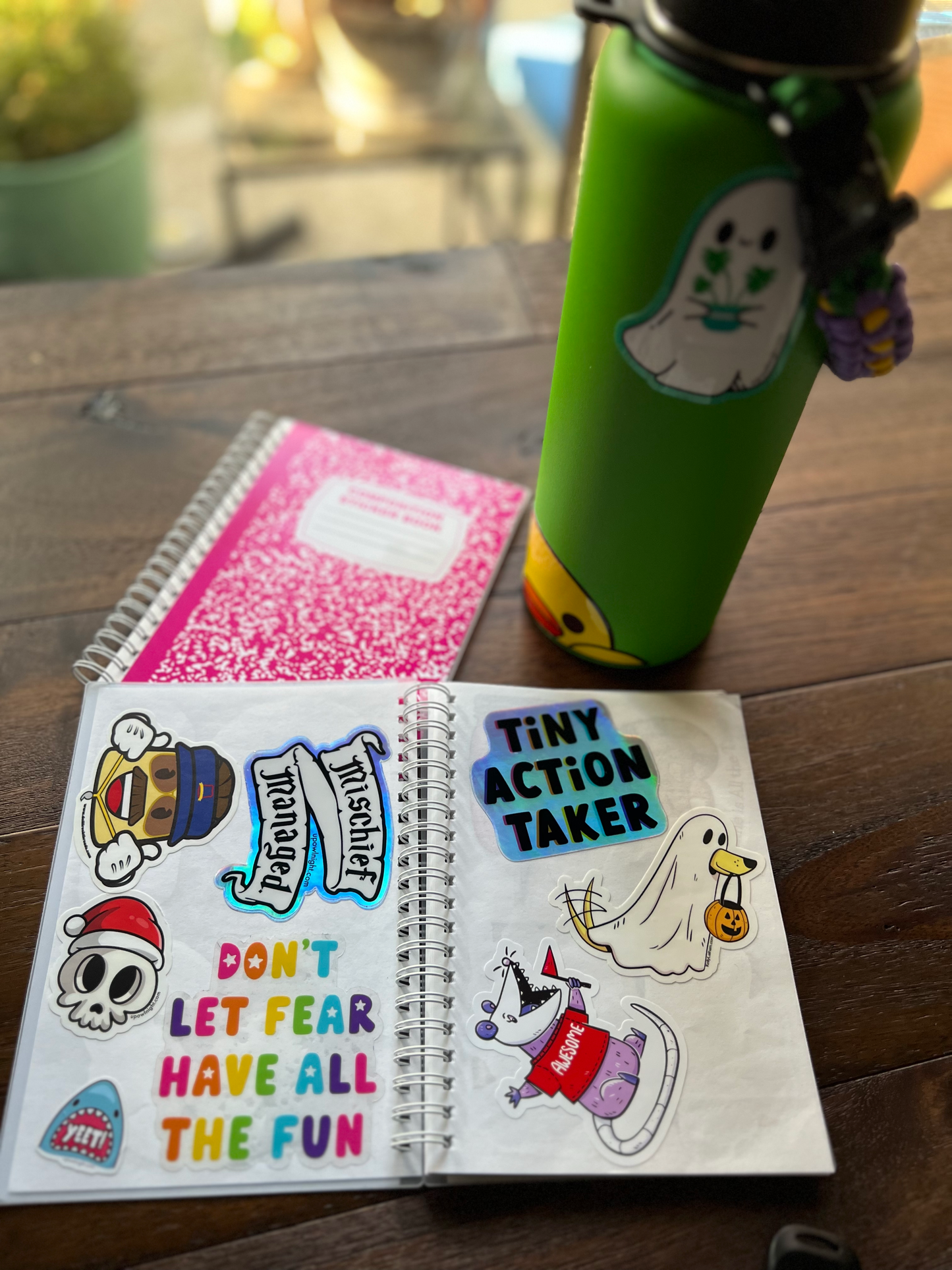 5x7" Reusable Sticker Book - Retro Classic Composition Notebook Theme