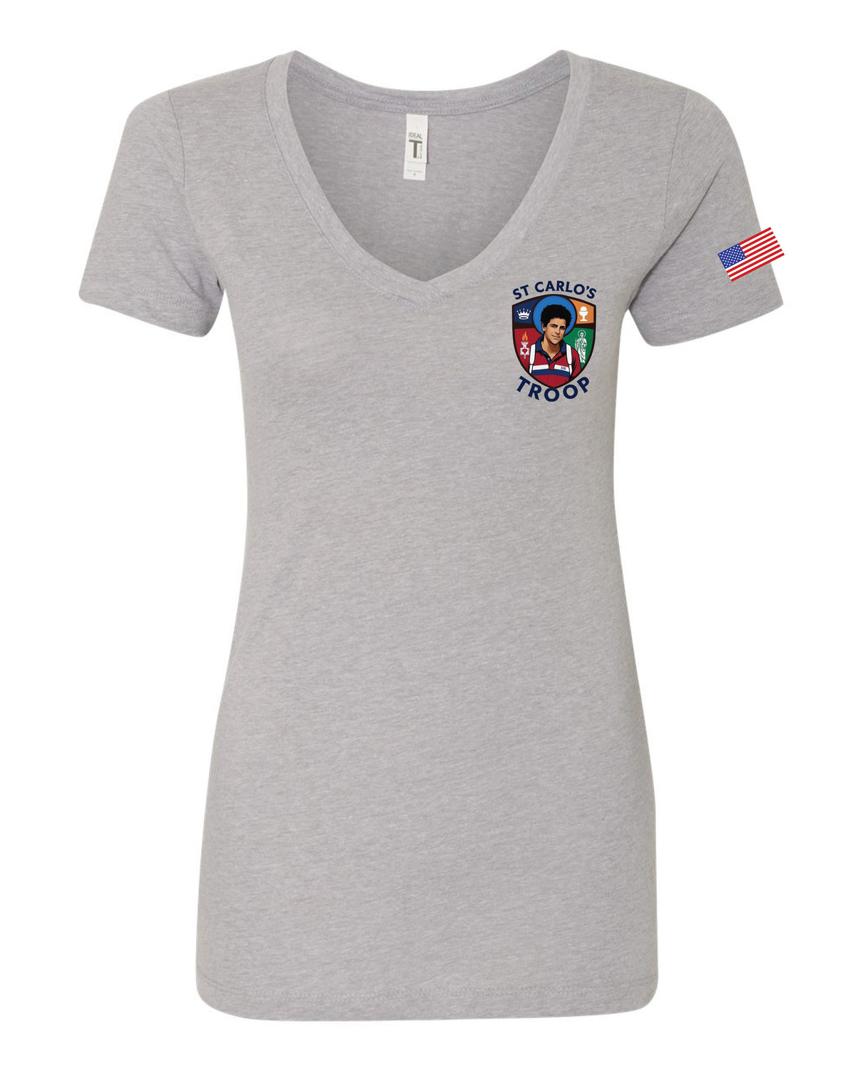 St. Carlo's Troop - Women's Ideal V-Neck Tee