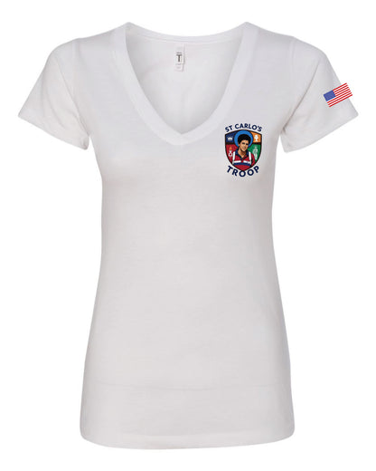 St. Carlo's Troop - Women's Ideal V-Neck Tee